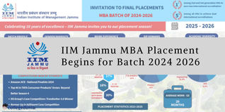 IIM Jammu MBA Placement Begins for Batch 2024-26, Check Details here